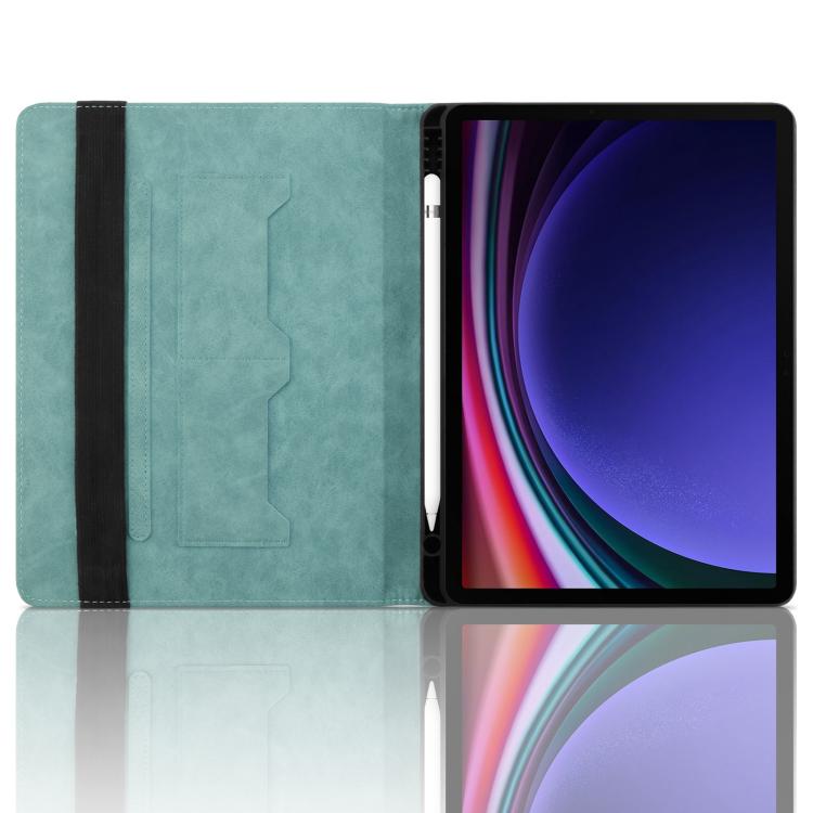 For Samsung Galaxy Tab S10+ / S9 FE+ Rhombus Embossing Leather Tablet Case