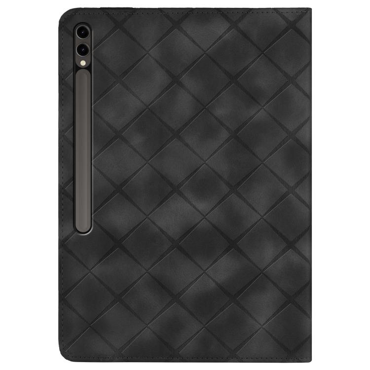 For Samsung Galaxy Tab S10+ / S9 FE+ Rhombus Embossing Leather Tablet Case