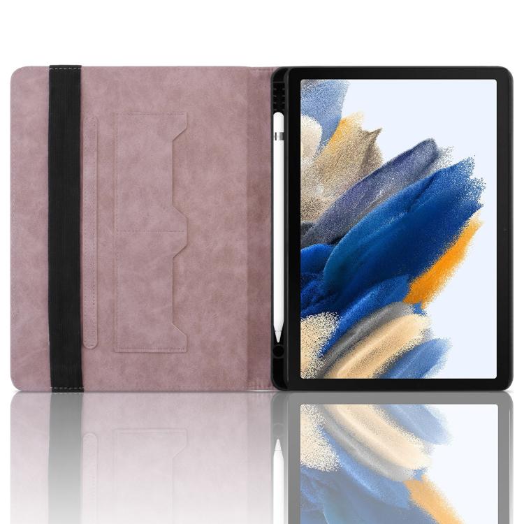 For Samsung Galaxy Tab A11 / A9 Rhombus Embossing Leather Tablet Case