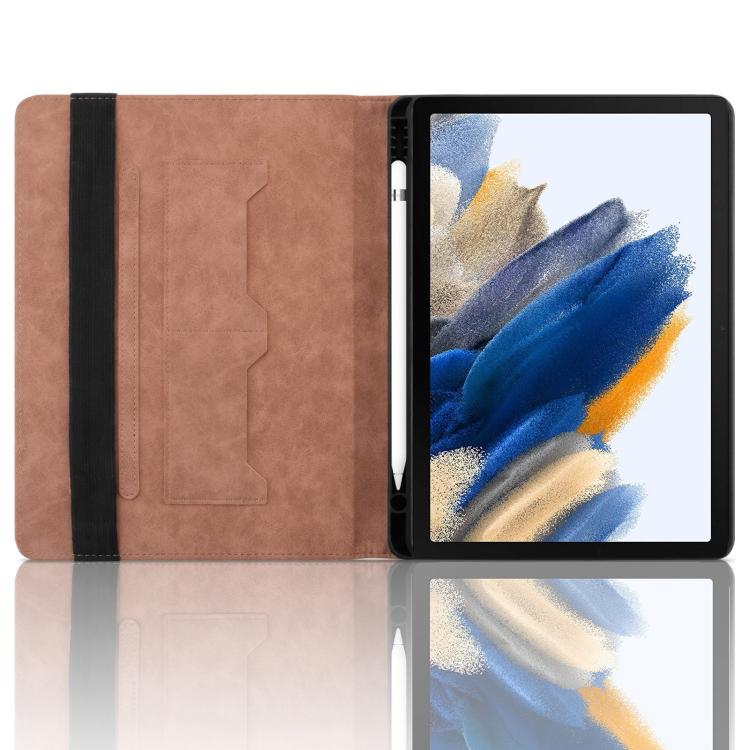 For Samsung Galaxy Tab A11 / A9 Rhombus Embossing Leather Tablet Case