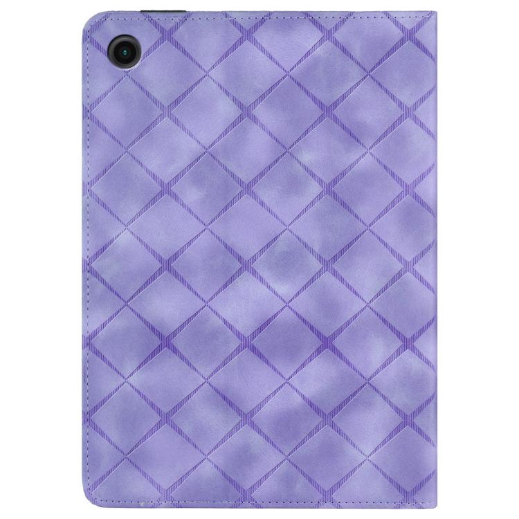 For Samsung Galaxy Tab A11 / A9 Rhombus Embossing Leather Tablet Case