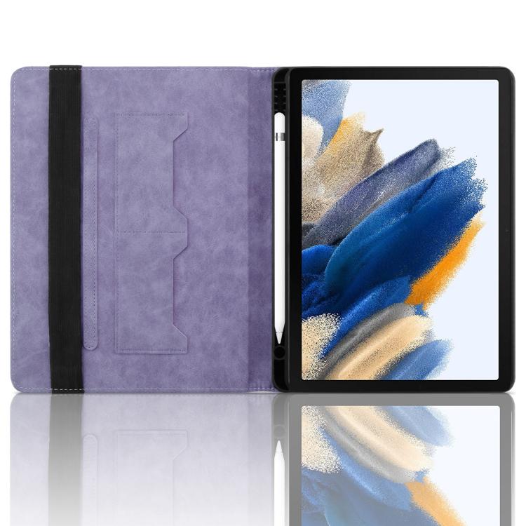 For Samsung Galaxy Tab A11 / A9 Rhombus Embossing Leather Tablet Case
