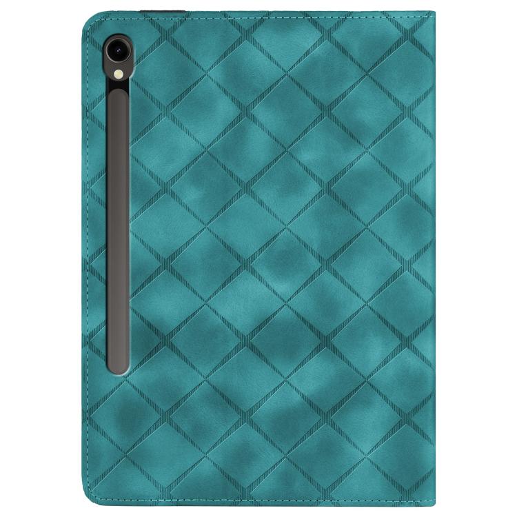 For Samsung Galaxy Tab S10 FE+ Rhombus Embossing Leather Tablet Case
