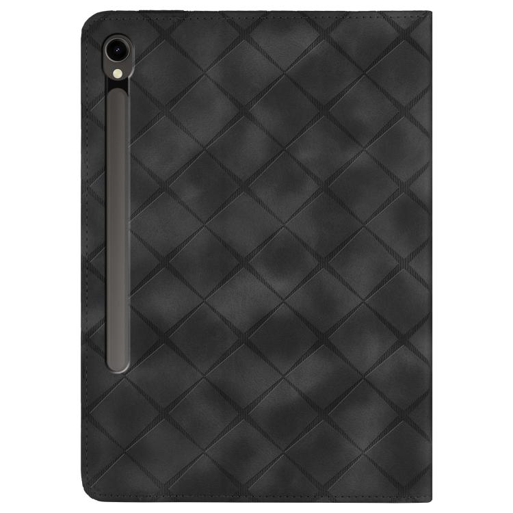 For Samsung Galaxy Tab S10 FE+ Rhombus Embossing Leather Tablet Case