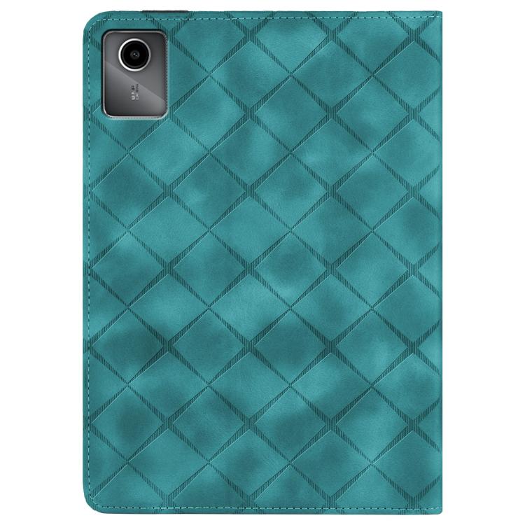 For Lenovo Tab M11 / Xiaoxin Pad 11 2024 Rhombus Embossed Leather Smart Tablet Case