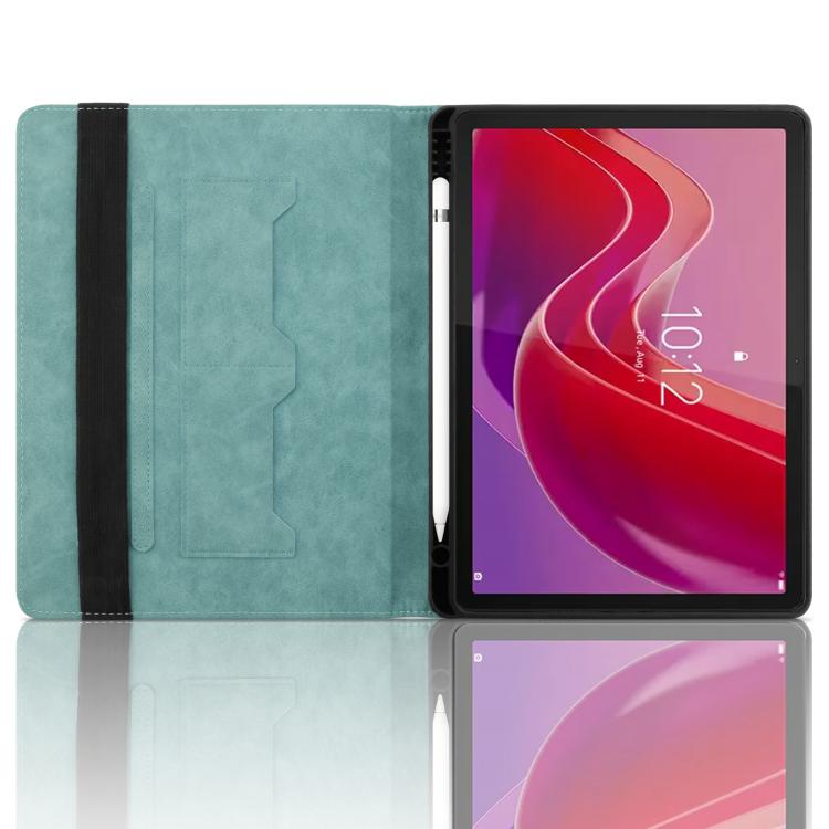 For Lenovo Tab M11 / Xiaoxin Pad 11 2024 Rhombus Embossed Leather Smart Tablet Case