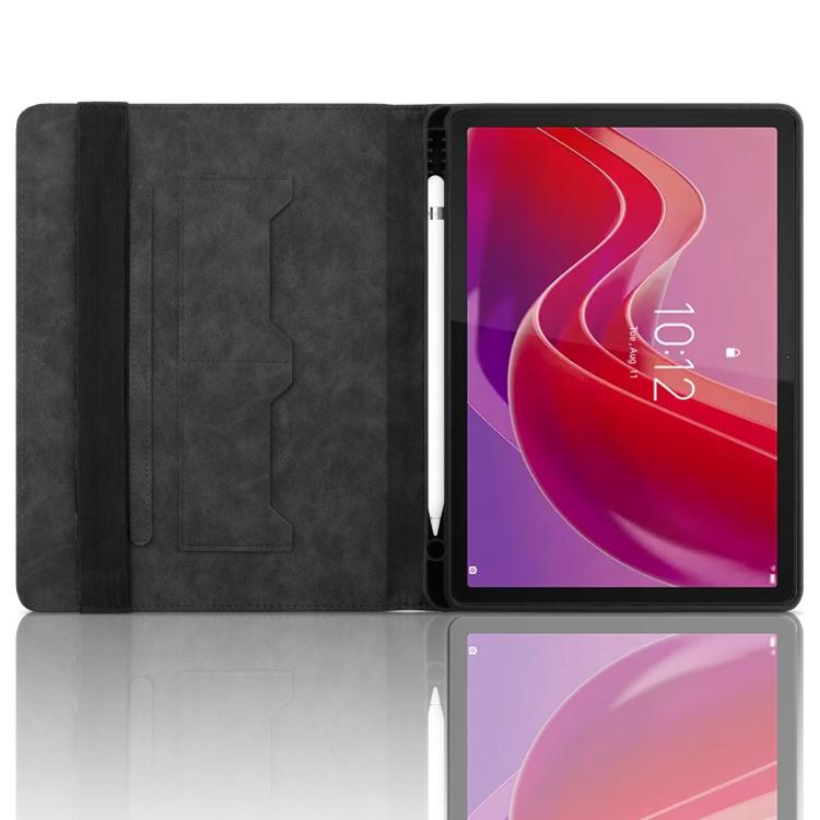 For Lenovo Tab M11 / Xiaoxin Pad 11 2024 Rhombus Embossed Leather Smart Tablet Case