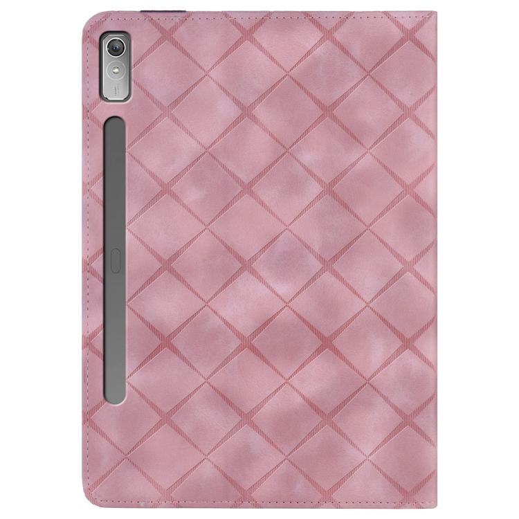 For Lenovo Xiaoxin Pad Pro 12.7 2023 / P12 Rhombus Embossing Leather Tablet Case