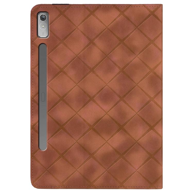 For Lenovo Xiaoxin Pad Pro 12.7 2023 / P12 Rhombus Embossing Leather Tablet Case