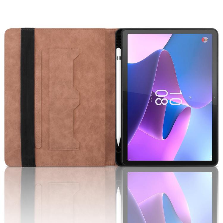 For Lenovo Xiaoxin Pad Pro 12.7 2023 / P12 Rhombus Embossing Leather Tablet Case