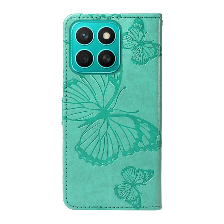 For Honor X8C 4G Global 3D Butterfly Embossed Pattern Flip Leather Phone Case