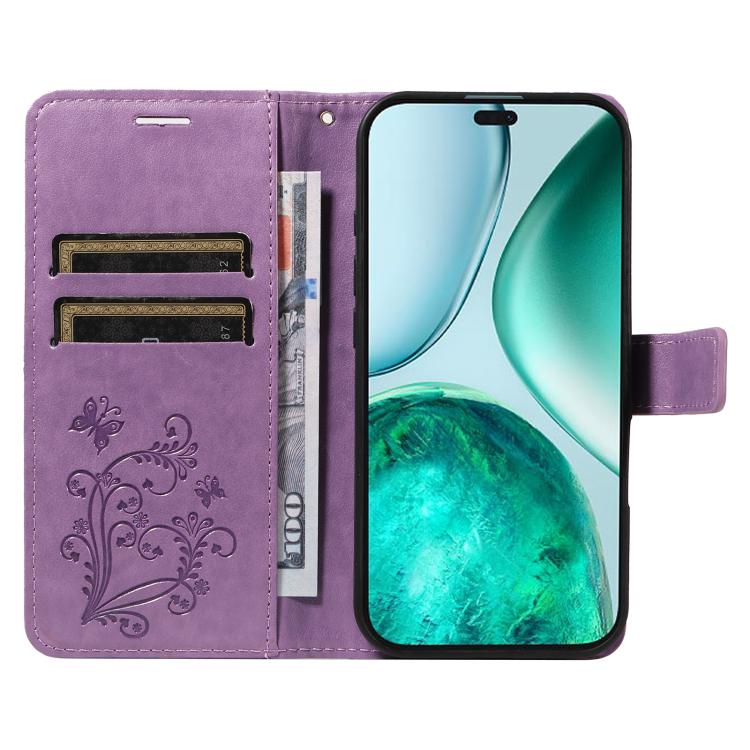 For Honor X8C 4G Global 3D Butterfly Embossed Pattern Flip Leather Phone Case