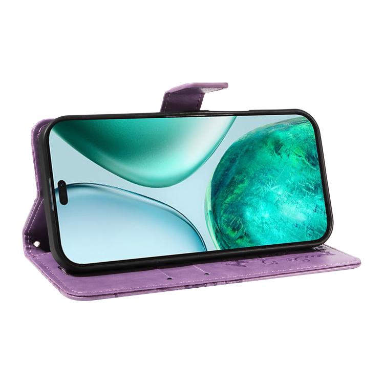 For Honor X8C 4G Global 3D Butterfly Embossed Pattern Flip Leather Phone Case