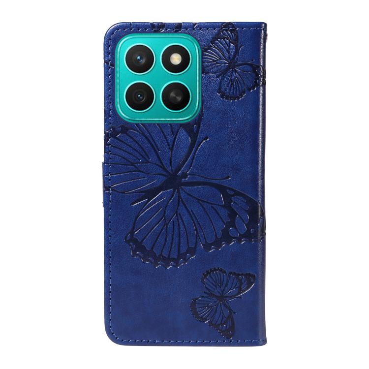 For Honor X8C 4G Global 3D Butterfly Embossed Pattern Flip Leather Phone Case