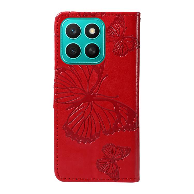 For Honor X8C 4G Global 3D Butterfly Embossed Pattern Flip Leather Phone Case
