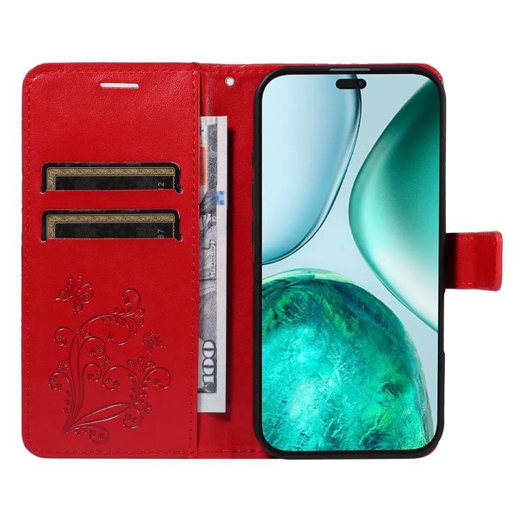 For Honor X8C 4G Global 3D Butterfly Embossed Pattern Flip Leather Phone Case