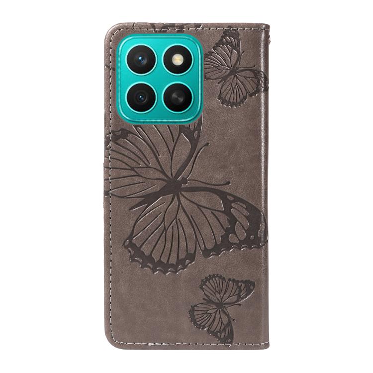For Honor X8C 4G Global 3D Butterfly Embossed Pattern Flip Leather Phone Case