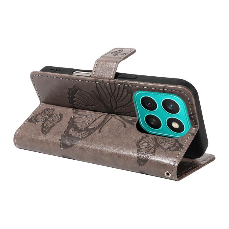 For Honor X8C 4G Global 3D Butterfly Embossed Pattern Flip Leather Phone Case