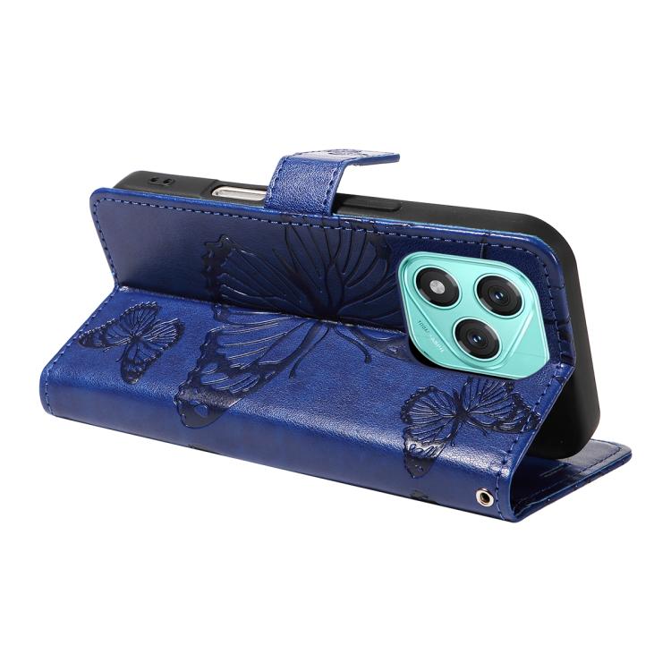 For Honor 400 Lite Global 3D Butterfly Embossed Pattern Flip Leather Phone Case