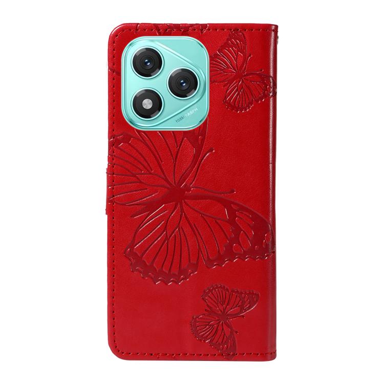 For Honor 400 Lite Global 3D Butterfly Embossed Pattern Flip Leather Phone Case