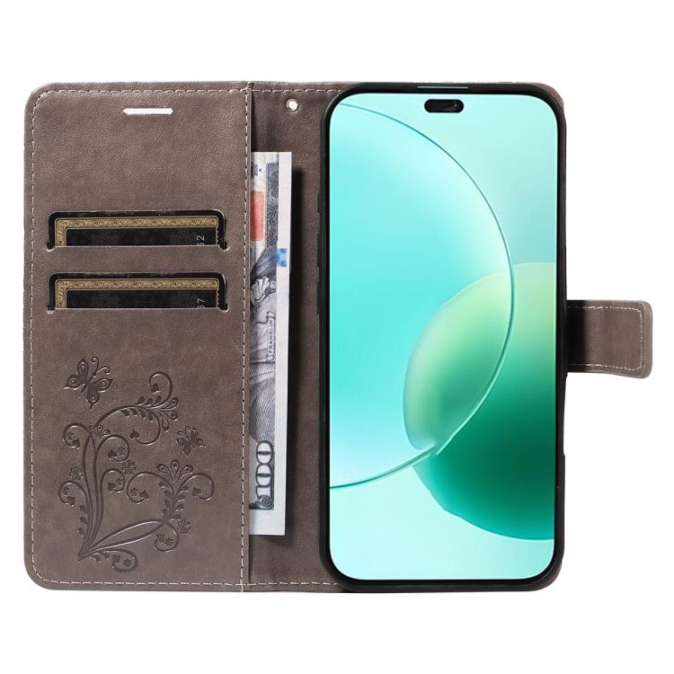 For Honor 400 Lite Global 3D Butterfly Embossed Pattern Flip Leather Phone Case