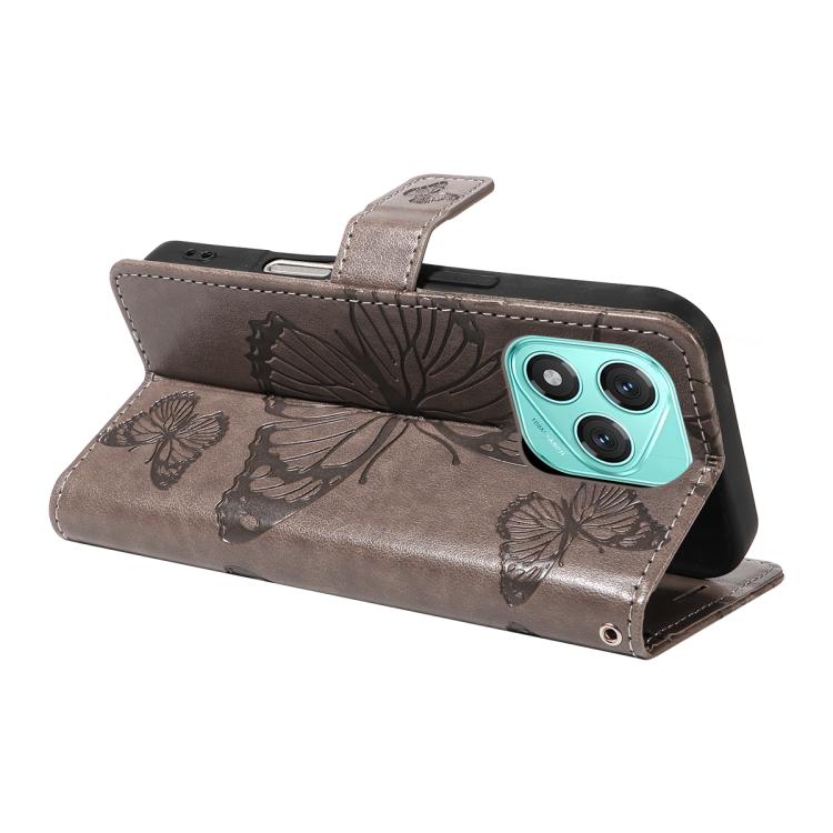 For Honor 400 Lite Global 3D Butterfly Embossed Pattern Flip Leather Phone Case