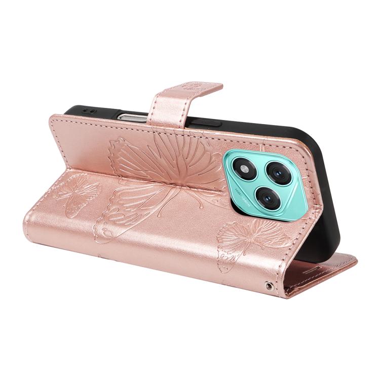 For Honor 400 Lite Global 3D Butterfly Embossed Pattern Flip Leather Phone Case