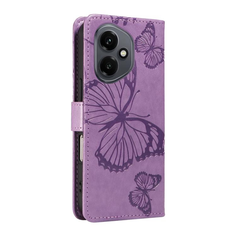 For Honor 400 Global 156.5mm 3D Butterfly Embossed Pattern Flip Leather Phone Case