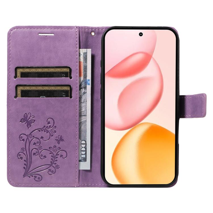 For Honor 400 Global 156.5mm 3D Butterfly Embossed Pattern Flip Leather Phone Case