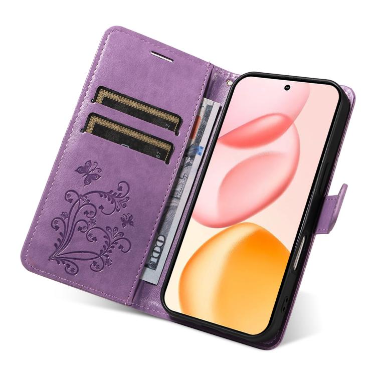 For Honor 400 Global 156.5mm 3D Butterfly Embossed Pattern Flip Leather Phone Case