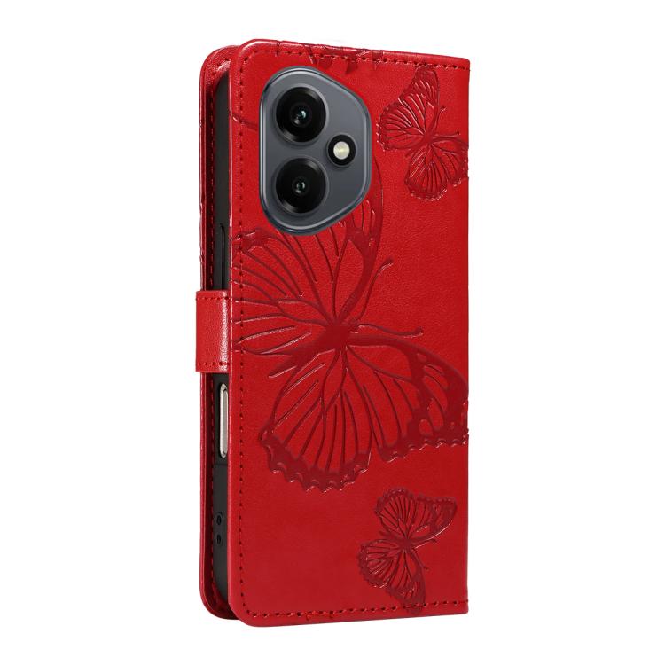 For Honor 400 Global 156.5mm 3D Butterfly Embossed Pattern Flip Leather Phone Case