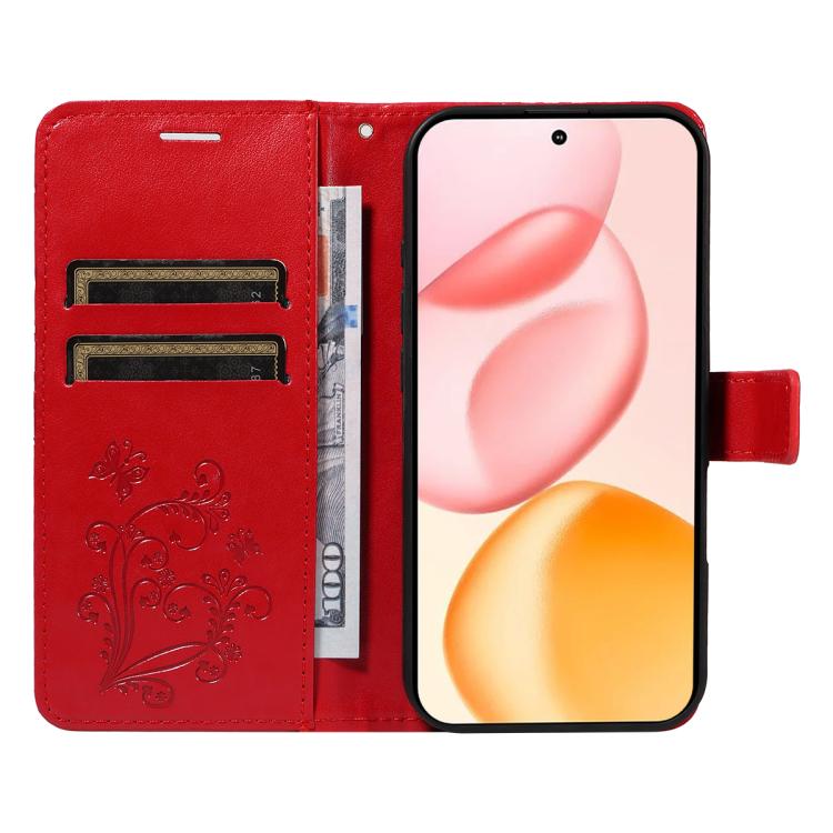 For Honor 400 Global 156.5mm 3D Butterfly Embossed Pattern Flip Leather Phone Case