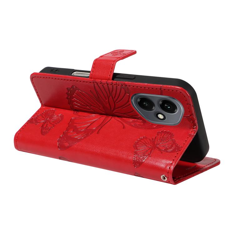 For Honor 400 Global 156.5mm 3D Butterfly Embossed Pattern Flip Leather Phone Case