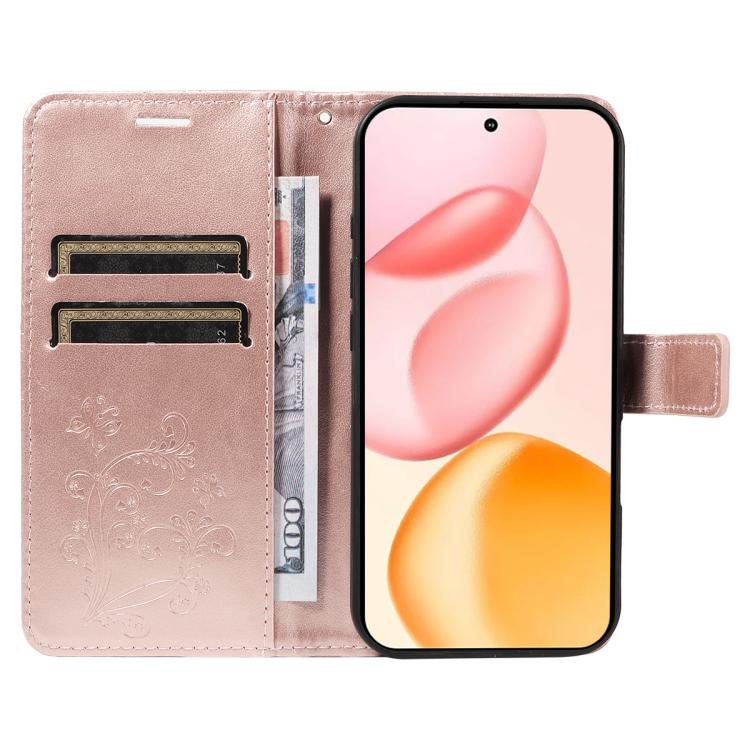 For Honor 400 Global 156.5mm 3D Butterfly Embossed Pattern Flip Leather Phone Case