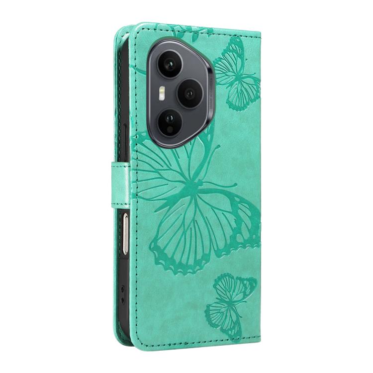 For Honor 400 Pro Global 160.8mm 3D Butterfly Embossed Pattern Flip Leather Phone Case