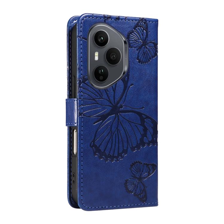For Honor 400 Pro Global 160.8mm 3D Butterfly Embossed Pattern Flip Leather Phone Case