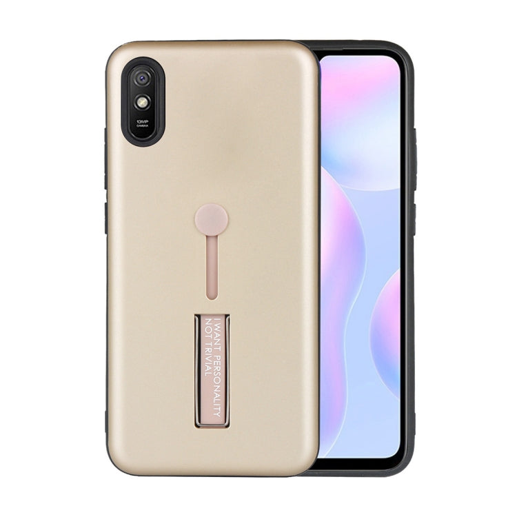 For Xiaomi Redmi 9A Oil Feel Shockproof TPU + PC Protective Case with Holder
