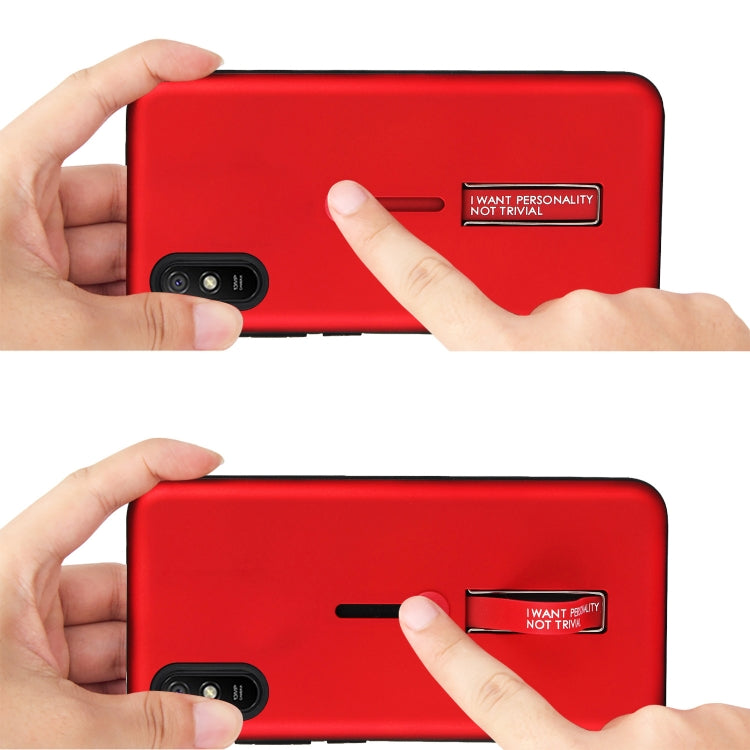 For Xiaomi Redmi 9A Oil Feel Shockproof TPU + PC Protective Case with Holder