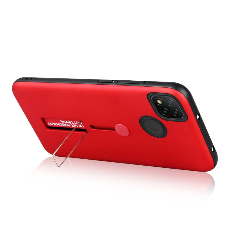For Xiaomi Redmi 9C Oil Feel Shockproof TPU + PC Protective Case with Holder