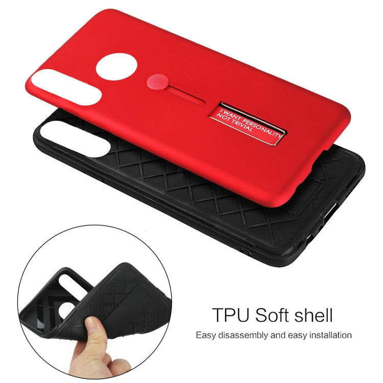 For Huawei Honor 9C Oil Feel Shockproof TPU + PC Protective Case with Holder