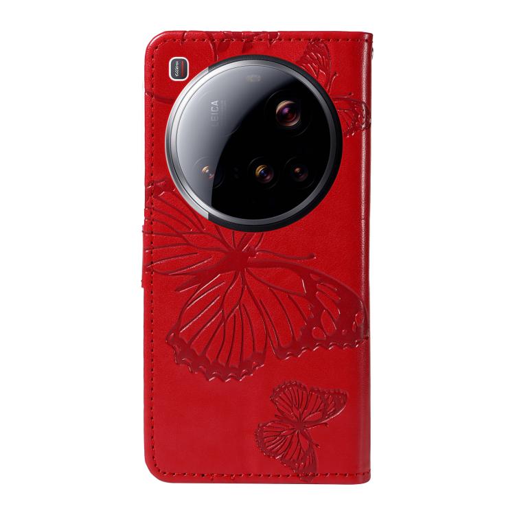 For Xiaomi 15 Ultra 5G Global 3D Butterfly Embossed Pattern Flip Leather Phone Case