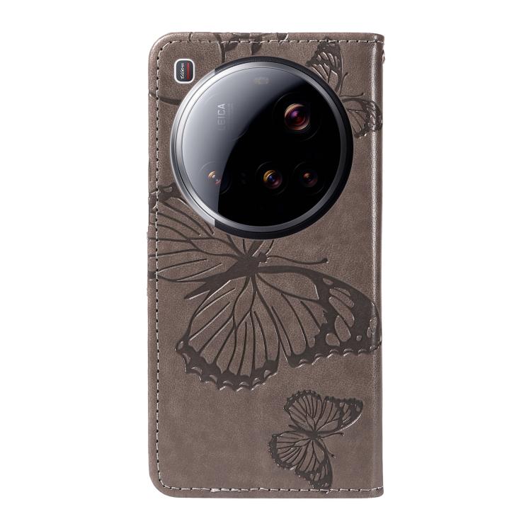 For Xiaomi 15 Ultra 5G Global 3D Butterfly Embossed Pattern Flip Leather Phone Case