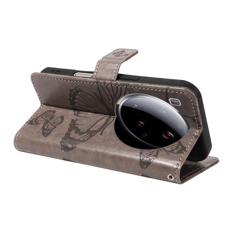 For Xiaomi 15 Ultra 5G Global 3D Butterfly Embossed Pattern Flip Leather Phone Case