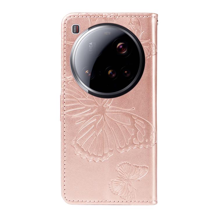 For Xiaomi 15 Ultra 5G Global 3D Butterfly Embossed Pattern Flip Leather Phone Case