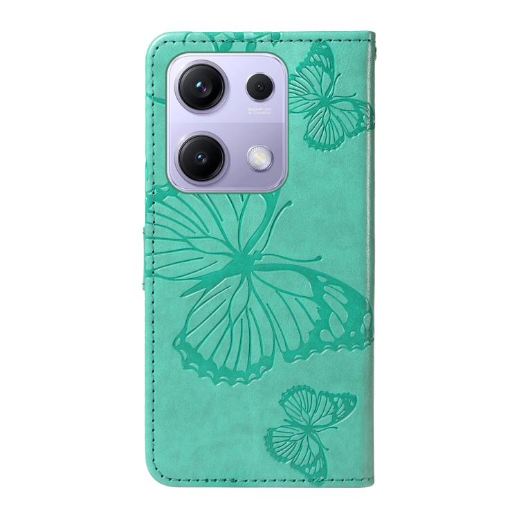 For Xiaomi Poco M6 Pro 4G Global 3D Butterfly Embossed Pattern Flip Leather Phone Case