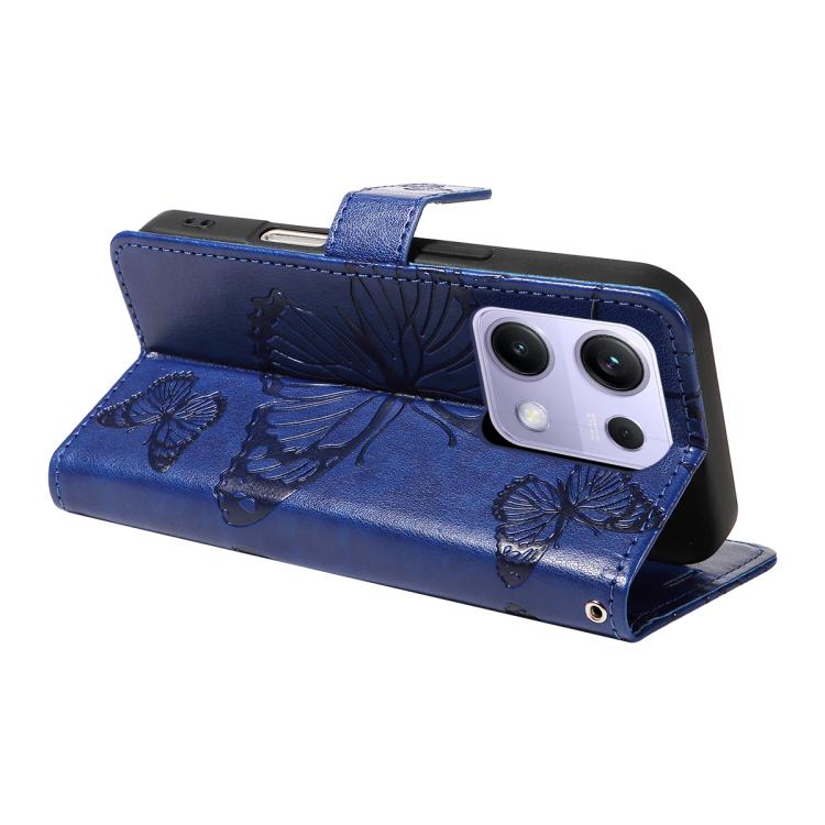 For Xiaomi Poco M6 Pro 4G Global 3D Butterfly Embossed Pattern Flip Leather Phone Case