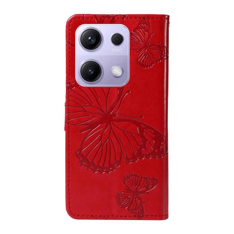 For Xiaomi Poco M6 Pro 4G Global 3D Butterfly Embossed Pattern Flip Leather Phone Case