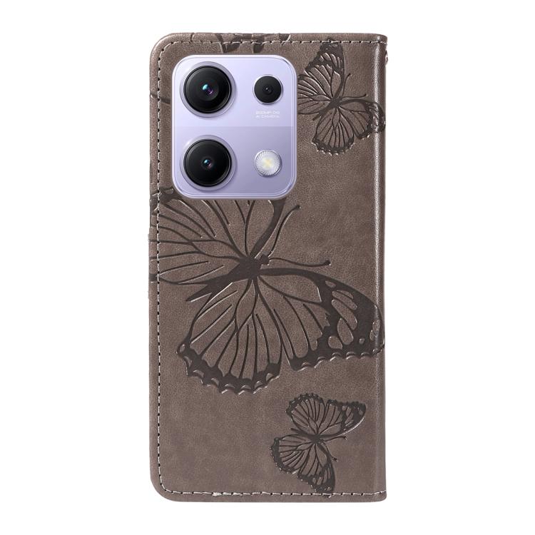 For Xiaomi Poco M6 Pro 4G Global 3D Butterfly Embossed Pattern Flip Leather Phone Case
