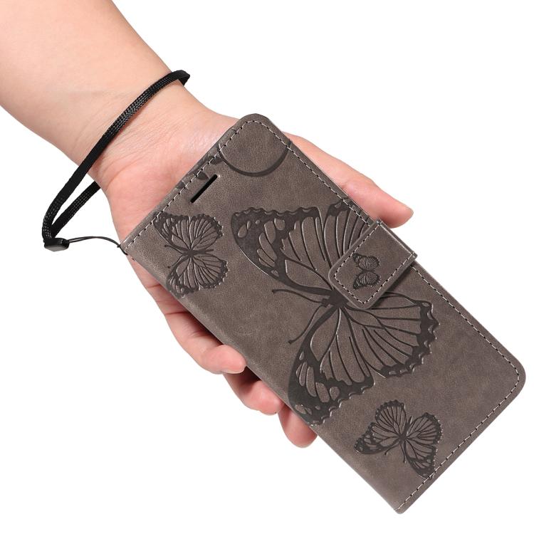 For Xiaomi Poco M6 Pro 4G Global 3D Butterfly Embossed Pattern Flip Leather Phone Case