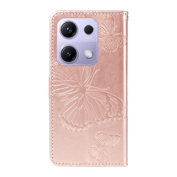 For Xiaomi Poco M6 Pro 4G Global 3D Butterfly Embossed Pattern Flip Leather Phone Case